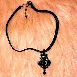 Vintage black choker necklace